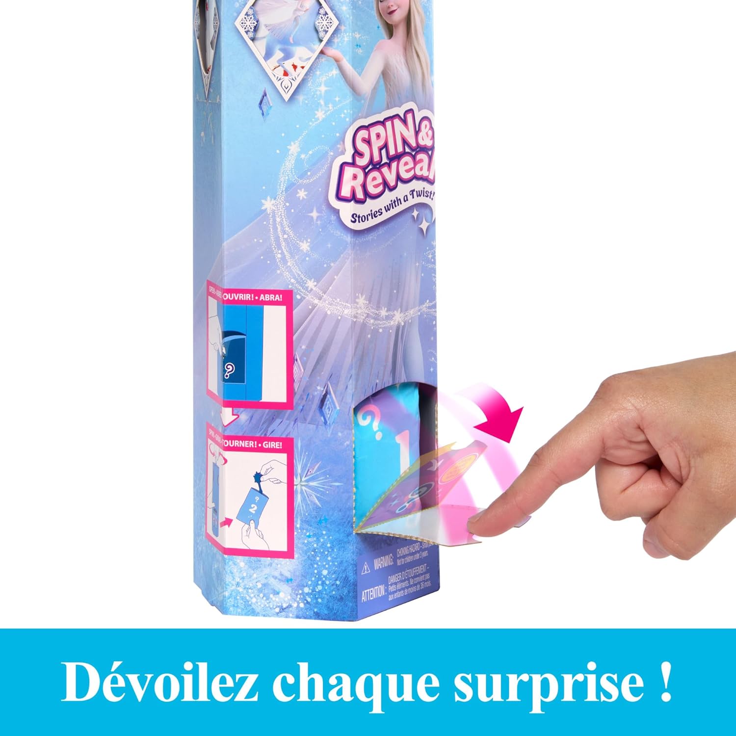 Poupée Surprise Elsa de La Reine des Neiges, 11 surprises, 5 accessoires, 5 autocollants – Image 4