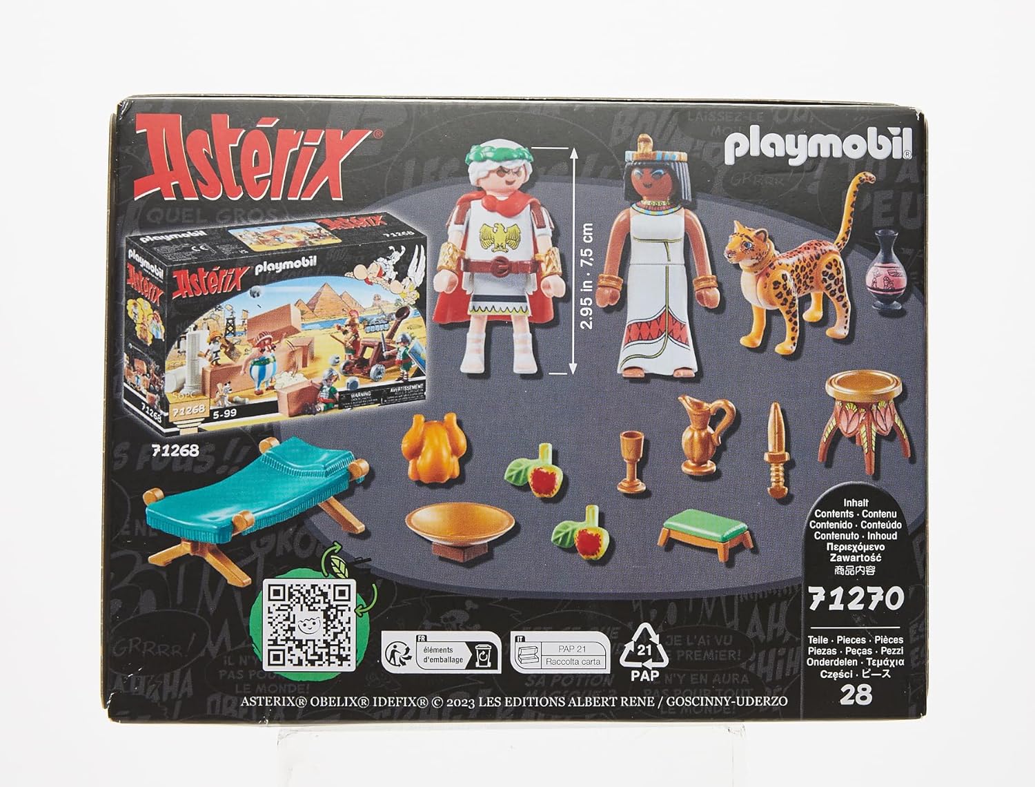 Playmobil Astérix : César et Cléopatre, avec 2 Personnages, un léopard, une Longue Chaise pour la Reine – Image 9